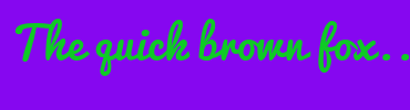 Image with Font Color 0FCA25 and Background Color 8607F0